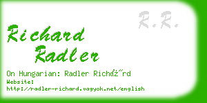 richard radler business card